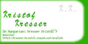 kristof kresser business card